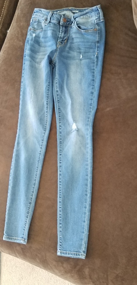 Distressed jeans